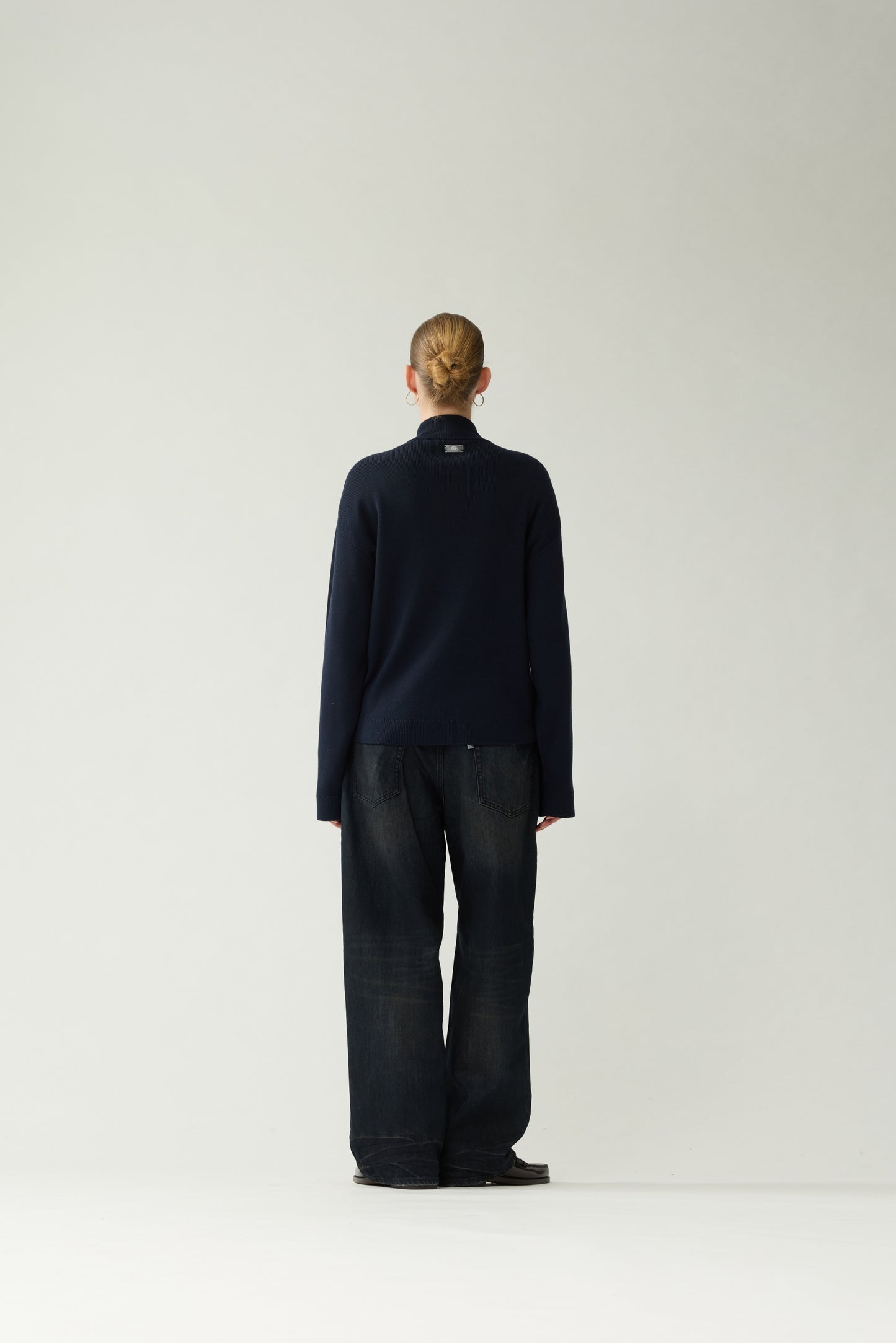 MERINO WOOL ZIP TROUGH | Night