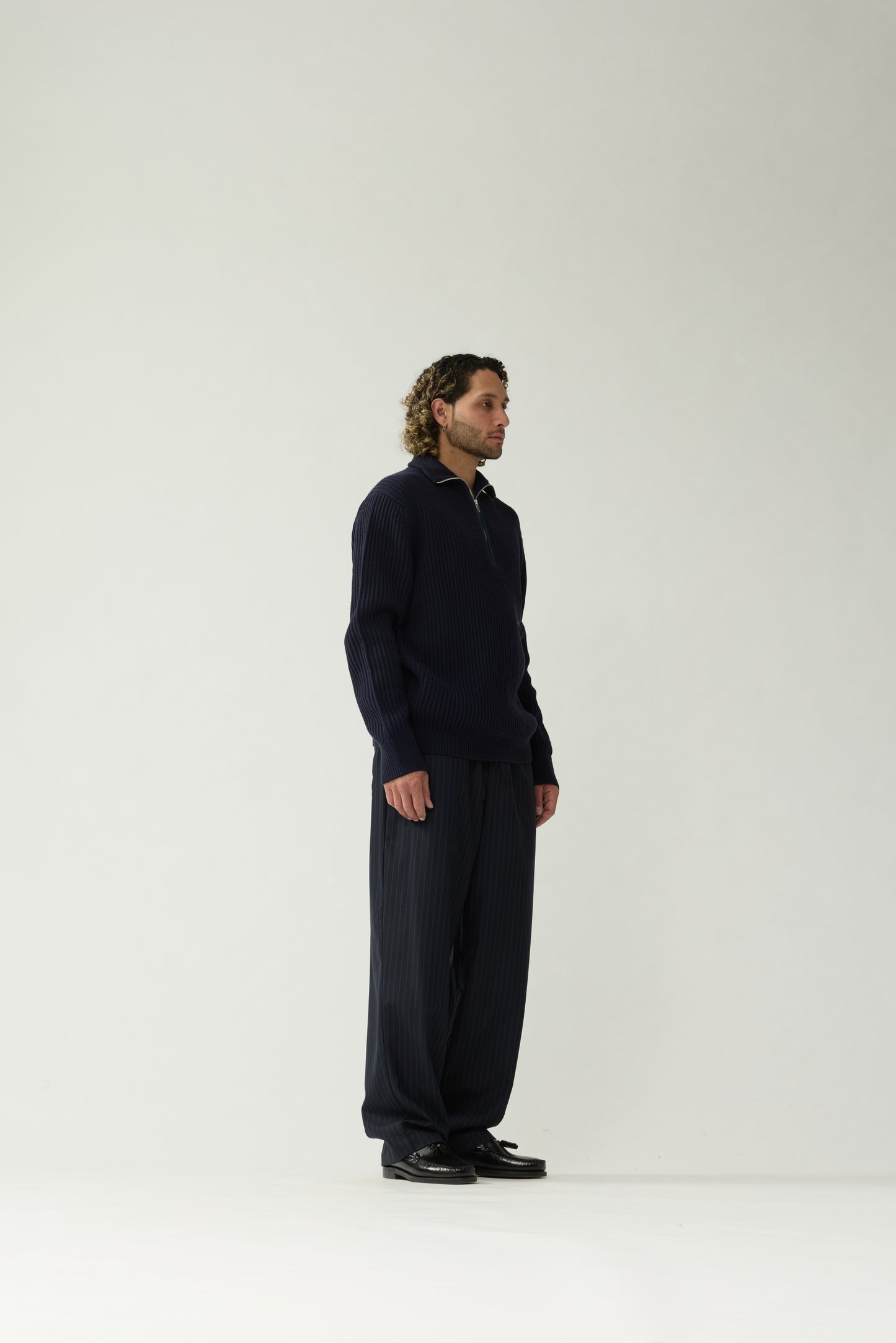 KNITTED HALF ZIP | Night