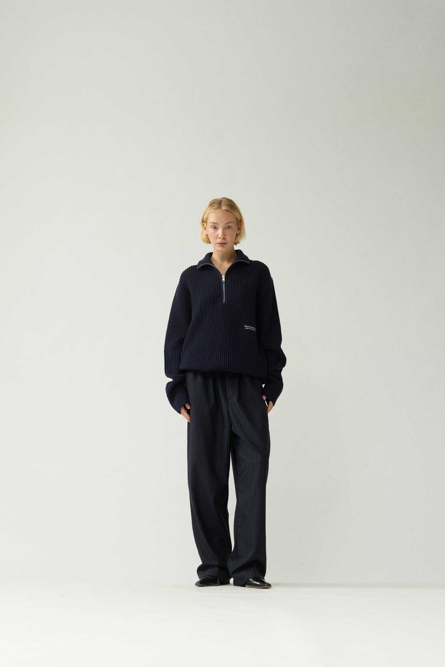 KNITTED HALF ZIP | Night
