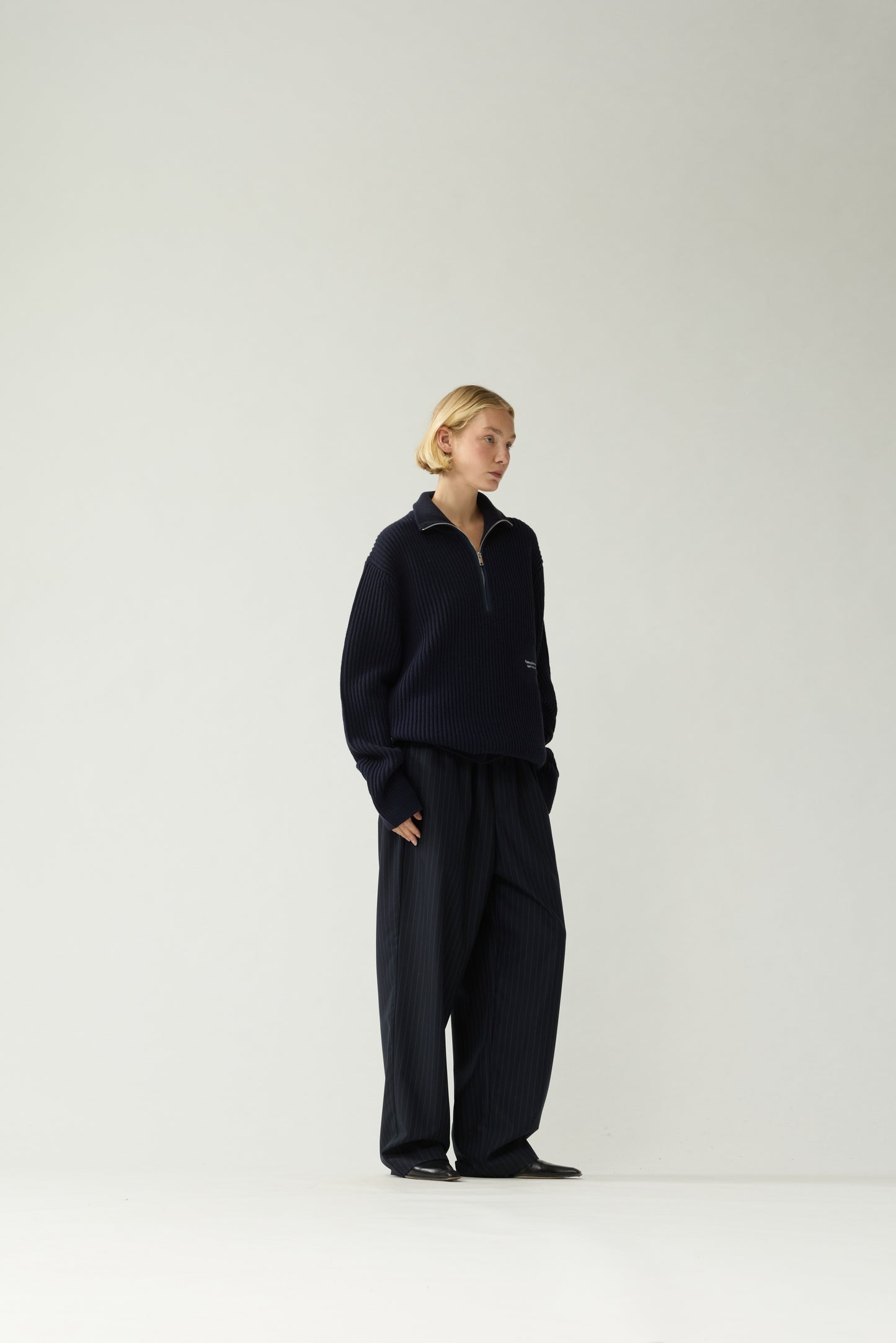 KNITTED HALF ZIP | Night