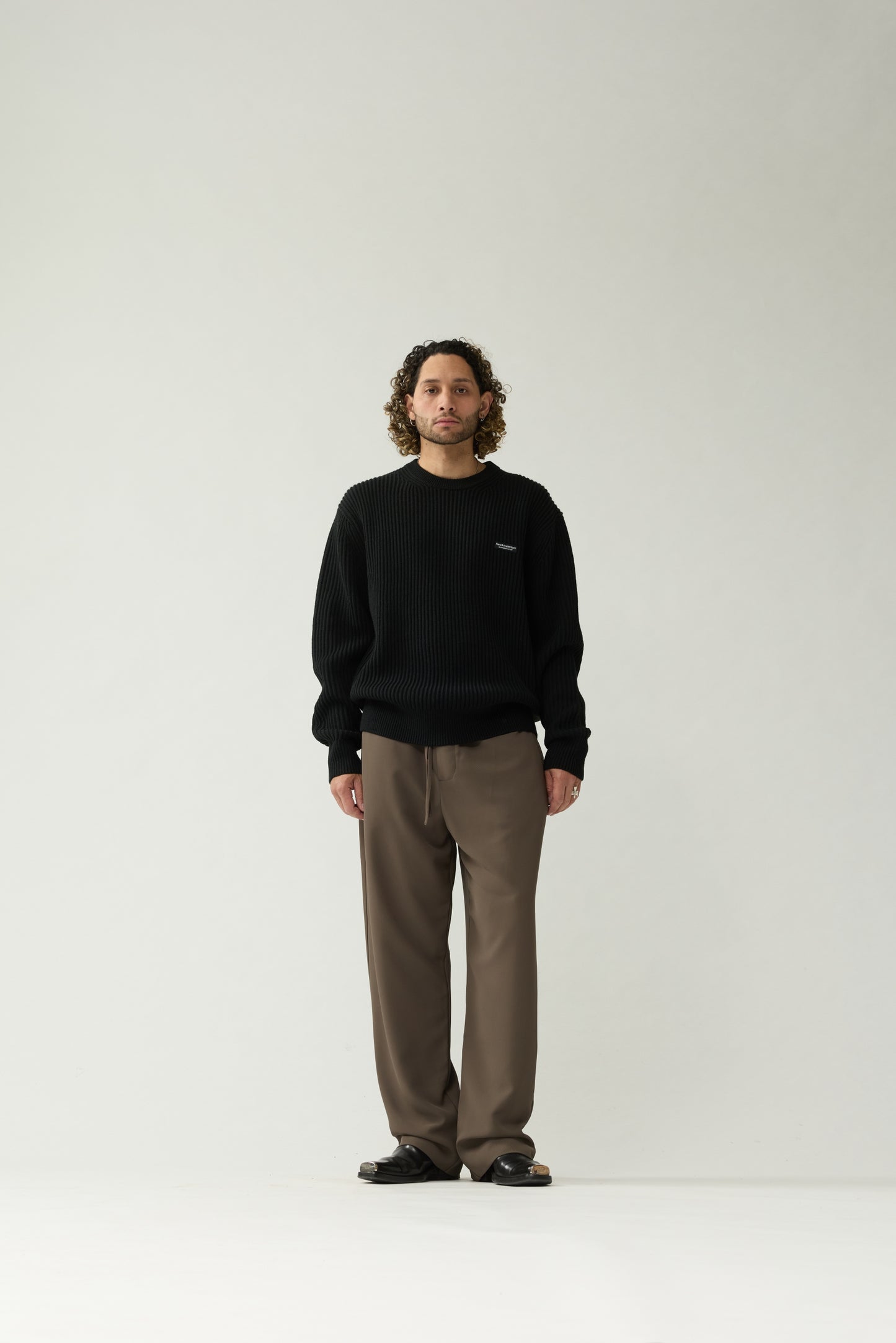 KNITTED CREWNECK | Black
