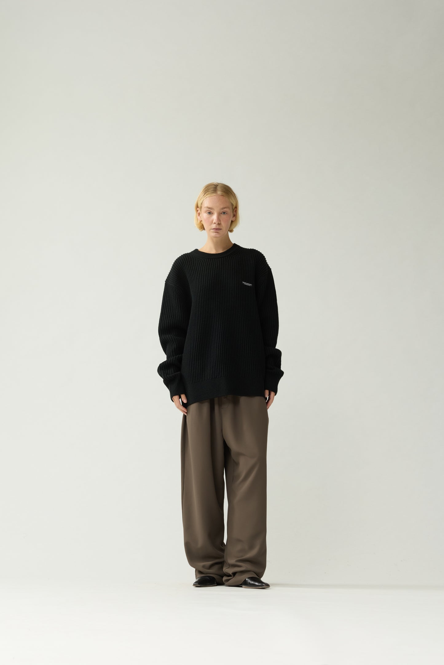 KNITTED CREWNECK | Black