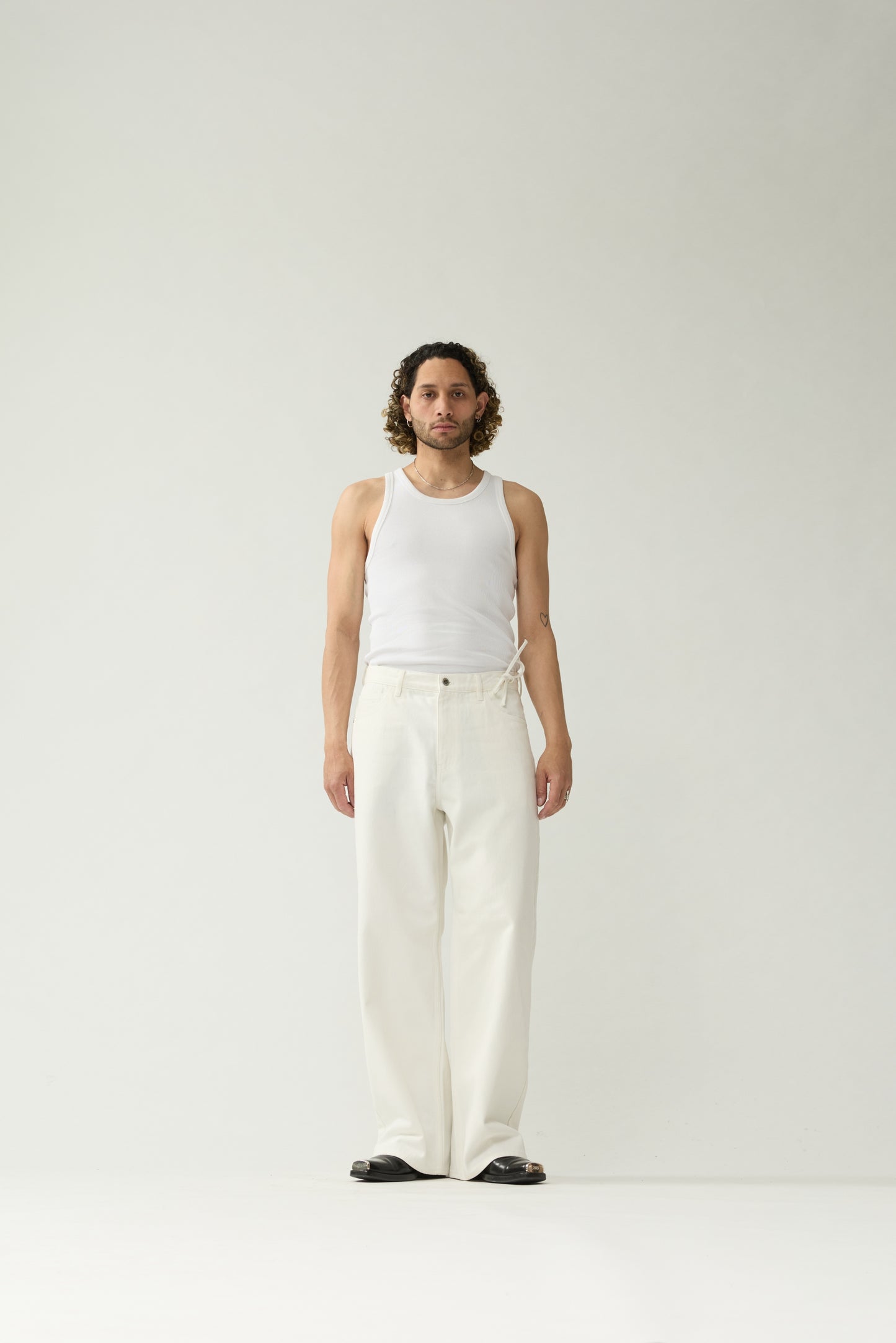 40A DENIM | White