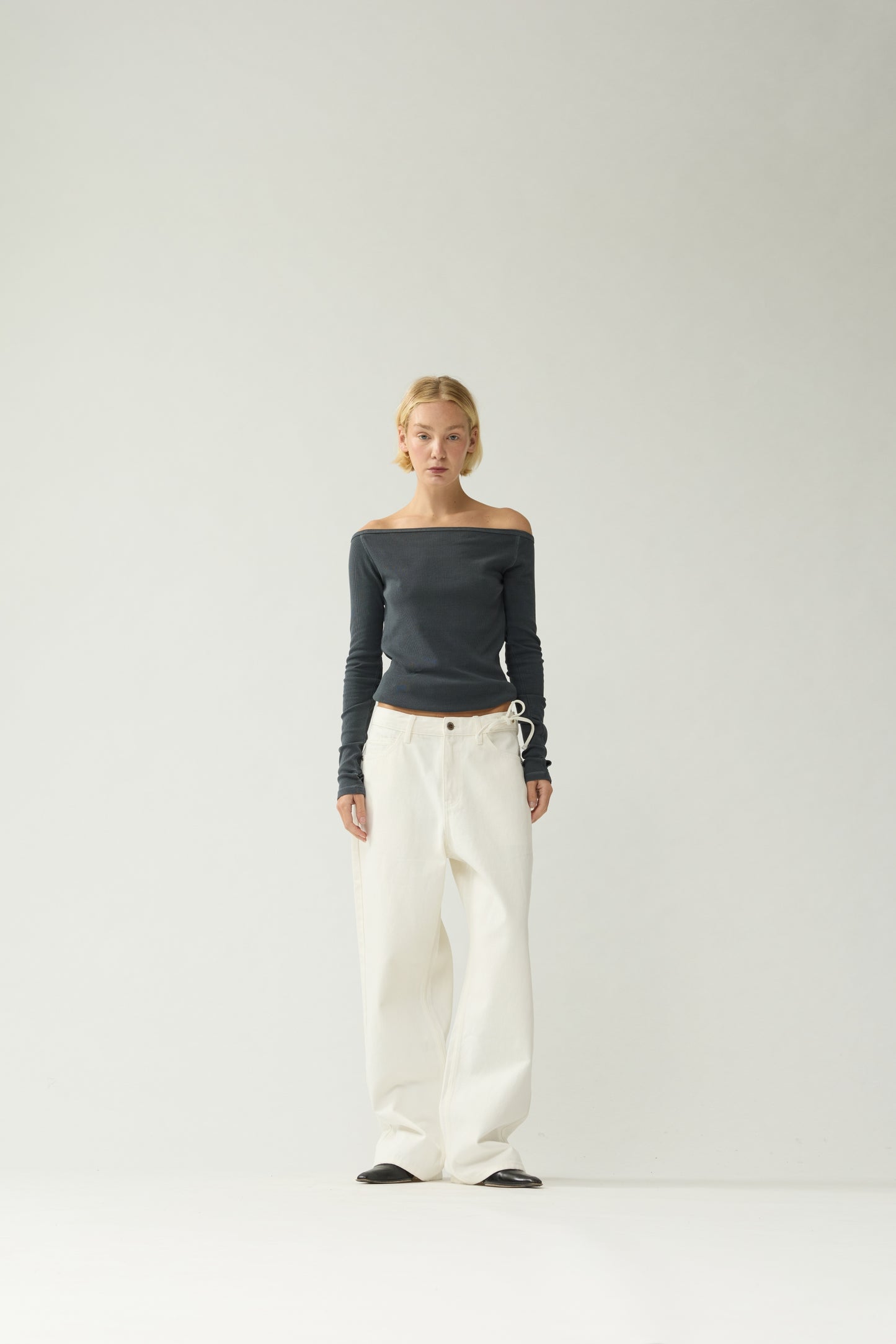 40A DENIM | White