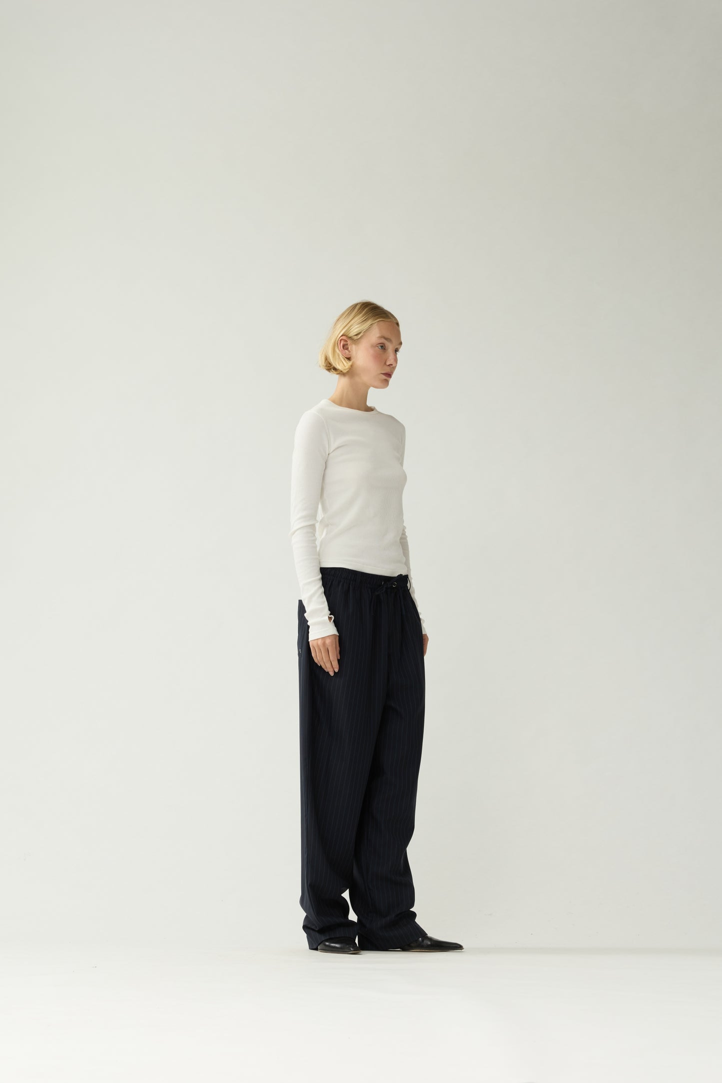 WOOL WORK TROUSERS | Navy
