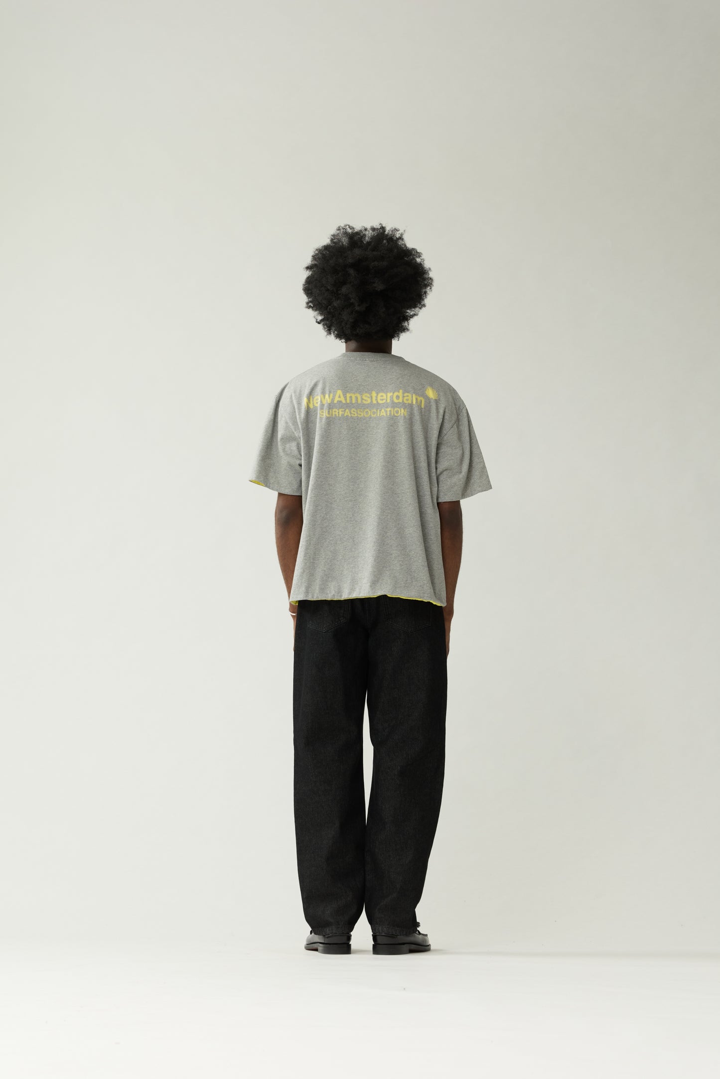 DOUBLE LAYERED LOGO TEE | Grey Melange
