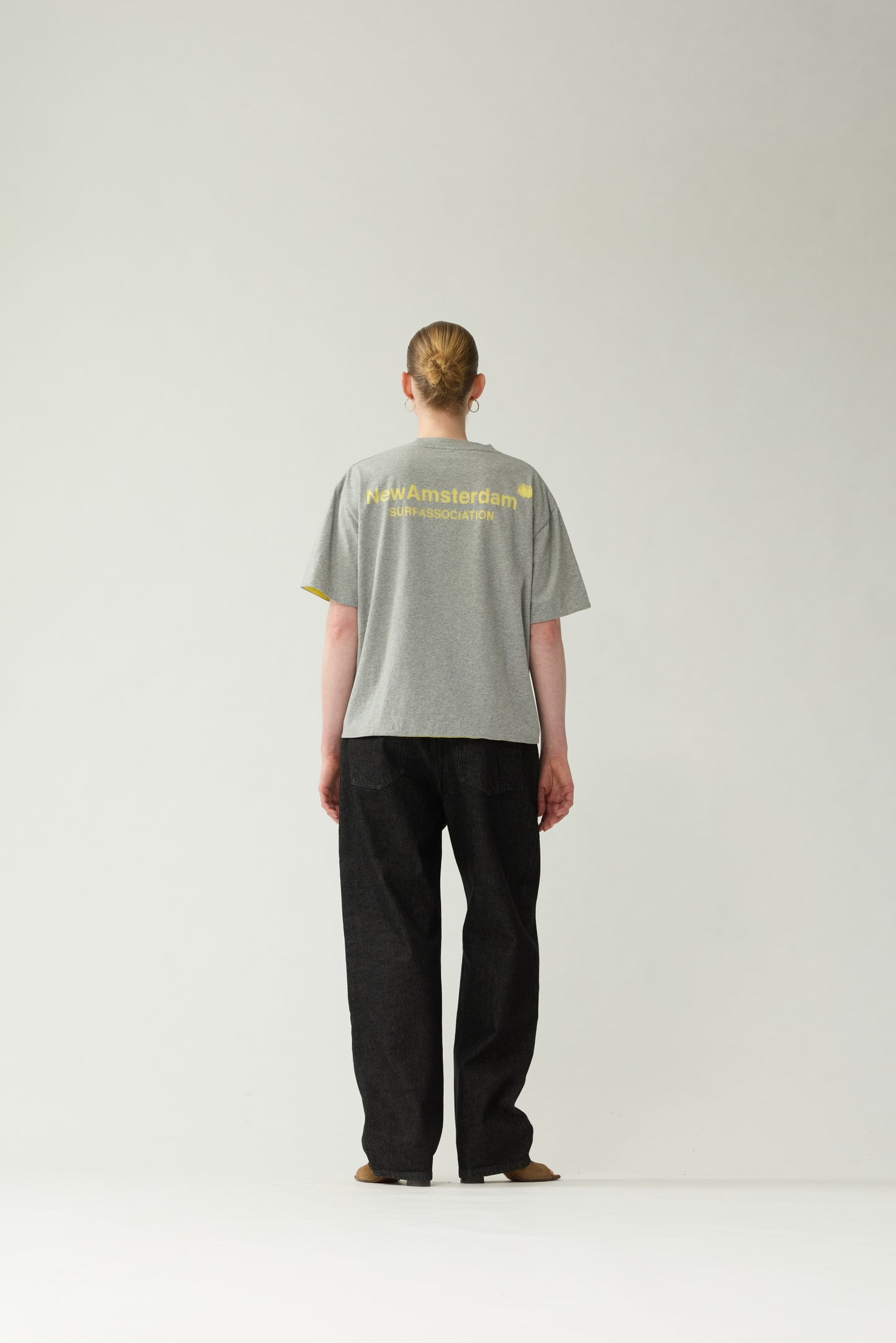 DOUBLE LAYERED LOGO TEE | Grey Melange