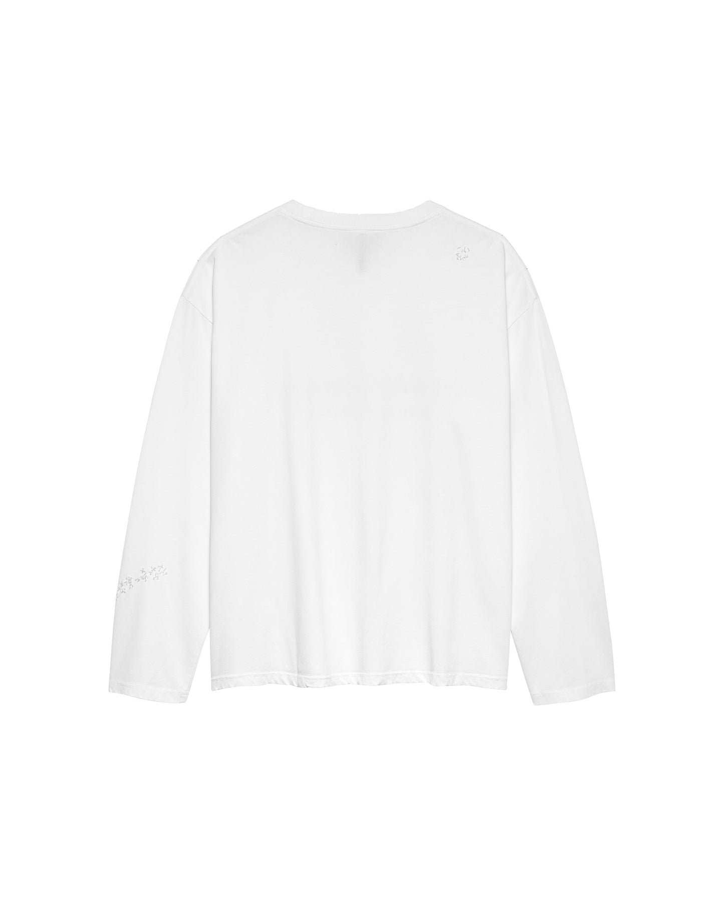 WORKED LOGO LONGSLEEVE | White