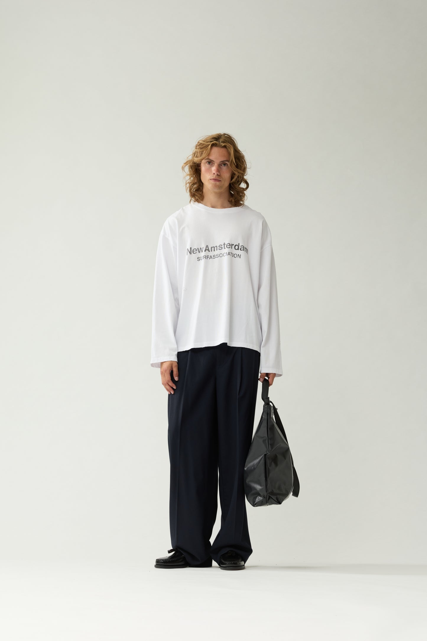 WORKED LOGO LONGSLEEVE | White