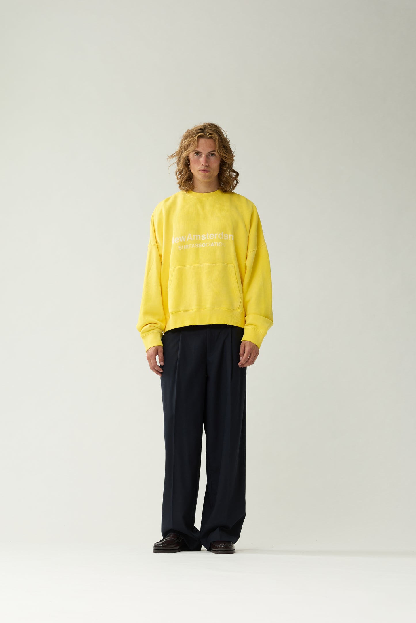 WORKED LOGO CREWNECK | Lemon