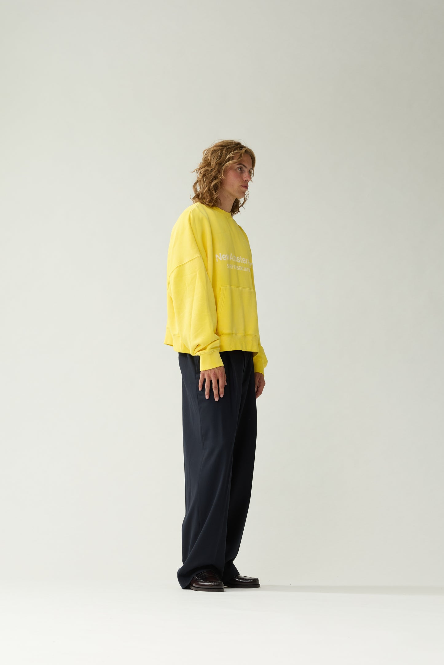 WORKED LOGO CREWNECK | Lemon