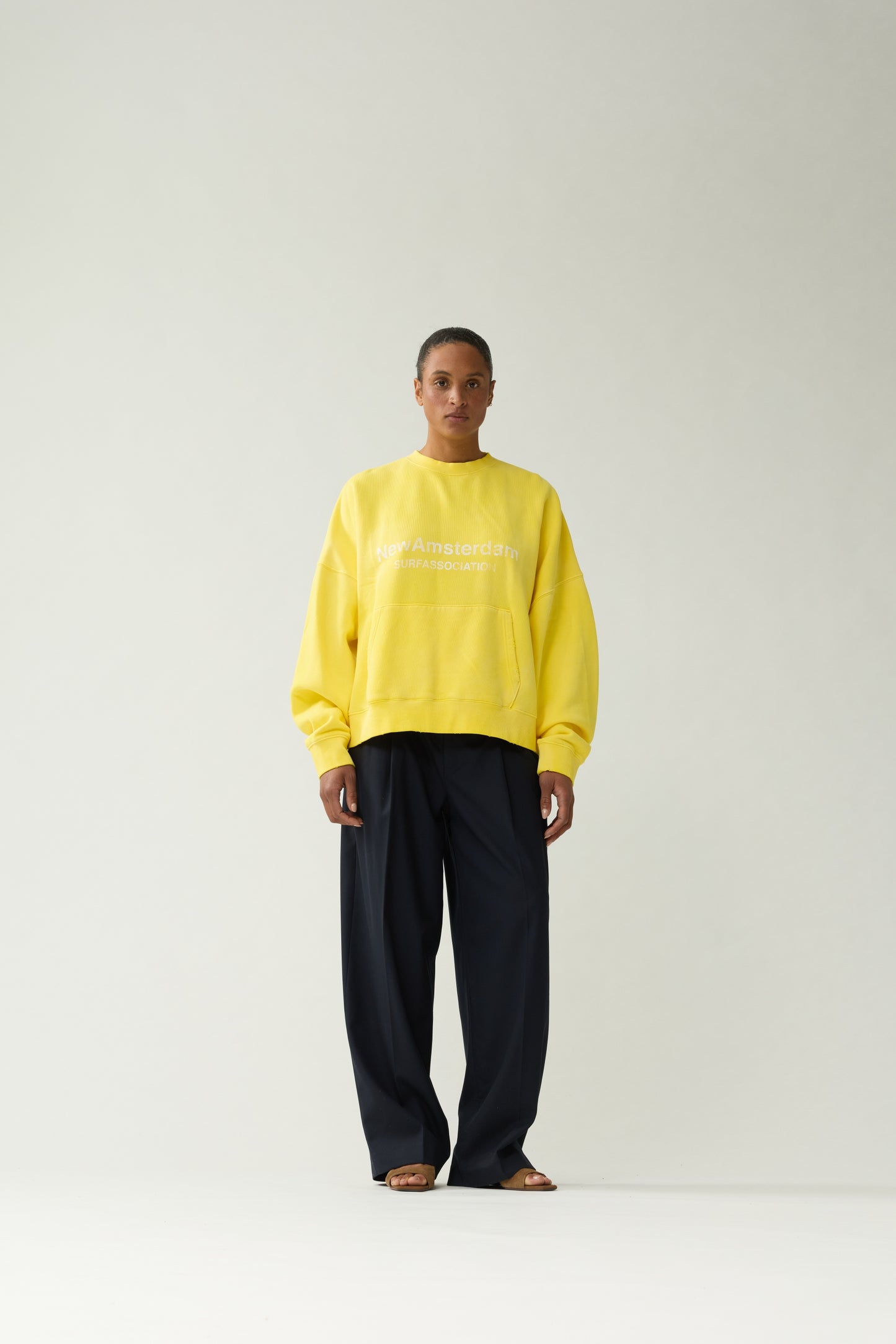WORKED LOGO CREWNECK | Lemon