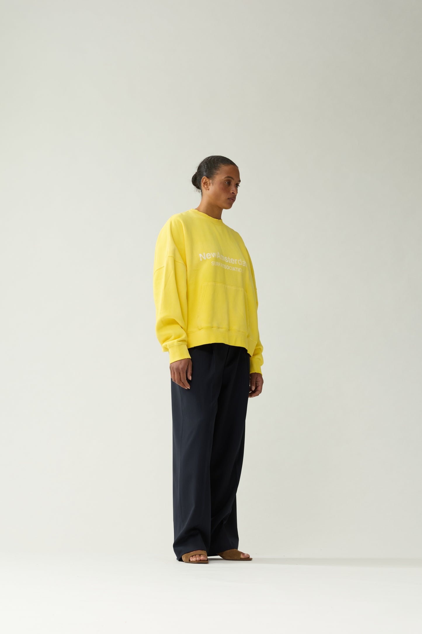 WORKED LOGO CREWNECK | Lemon