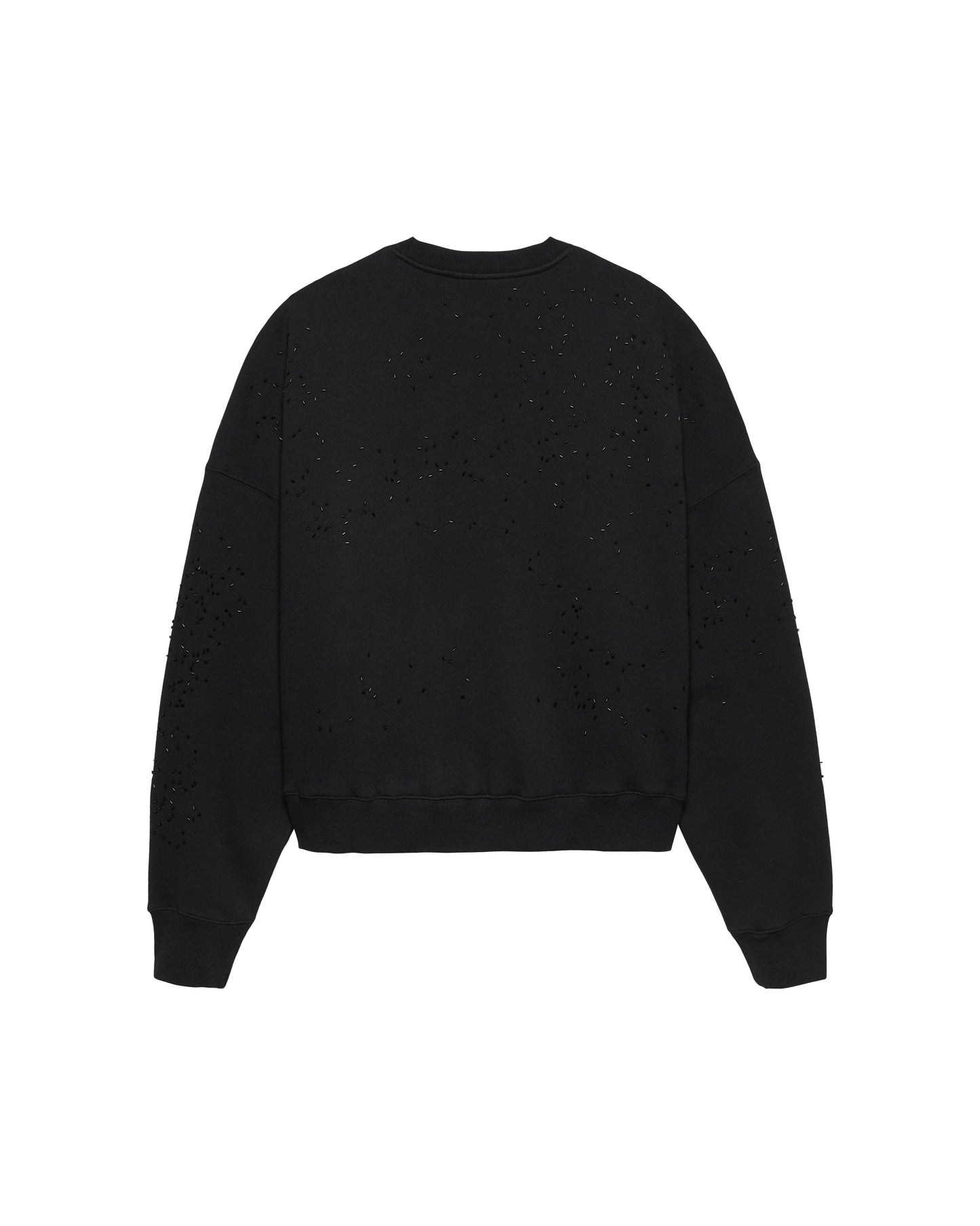 WORKED LOGO CREWNECK STRASS | Black