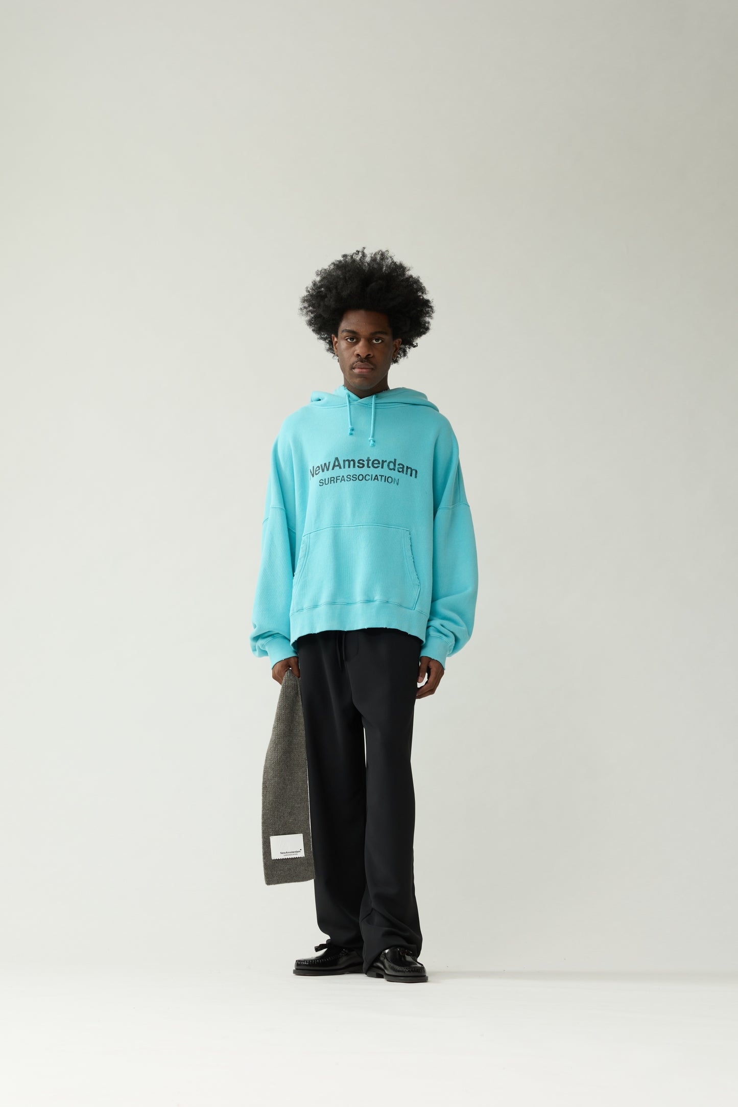 WORKED LOGO HOODIE | Pool
