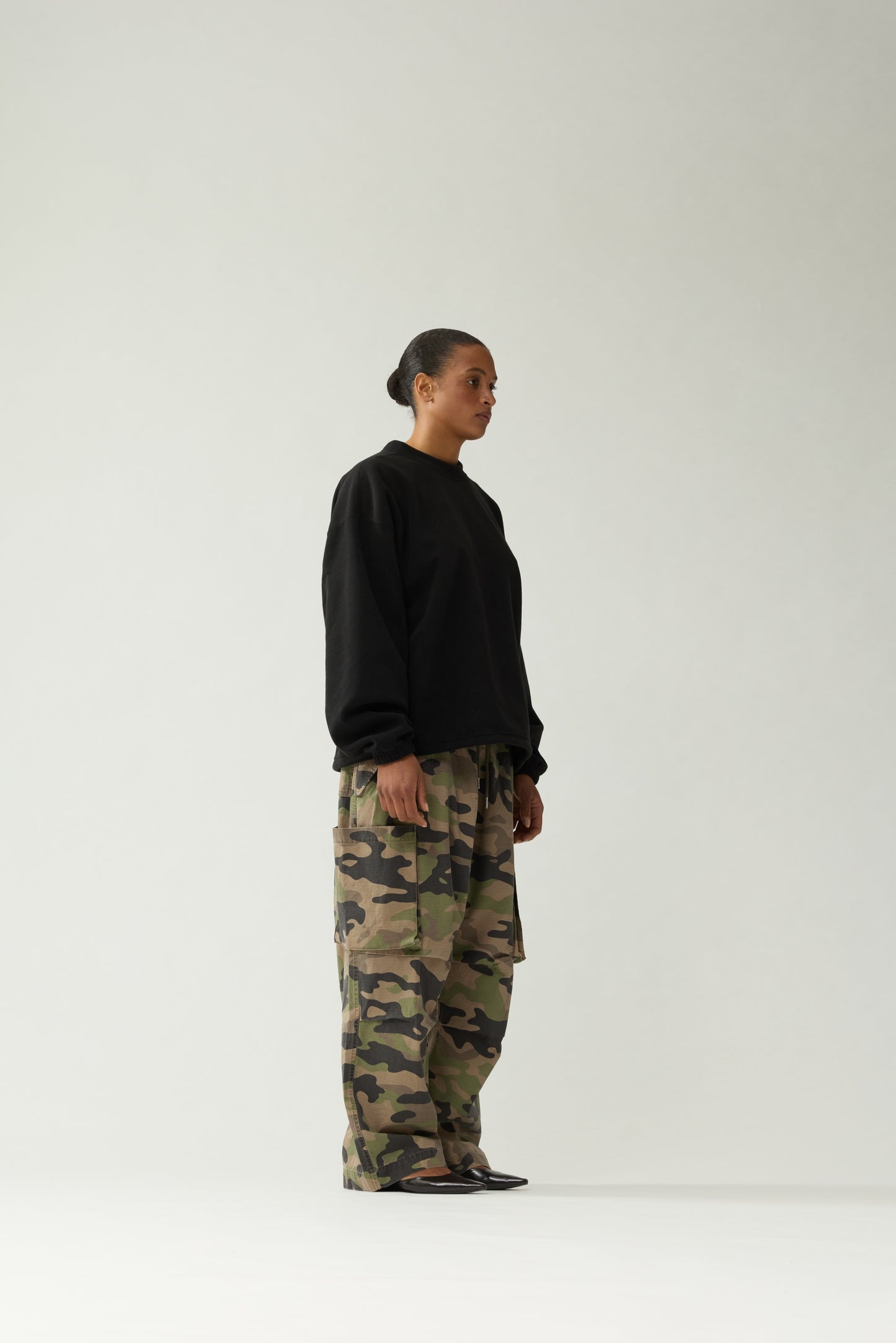 FLEECE CREWNECK | Black
