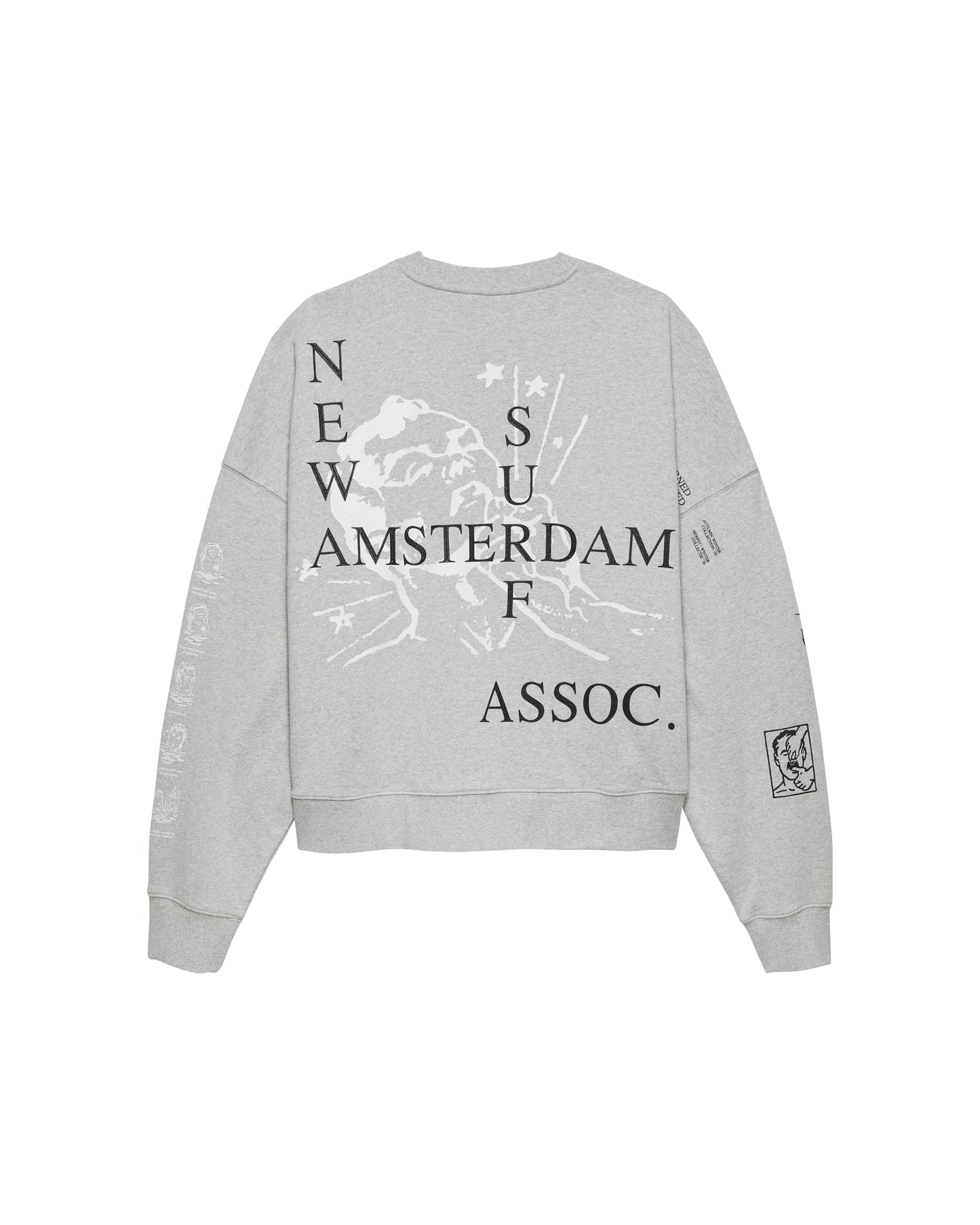 KNOCKED CREWNECK | Grey Melange