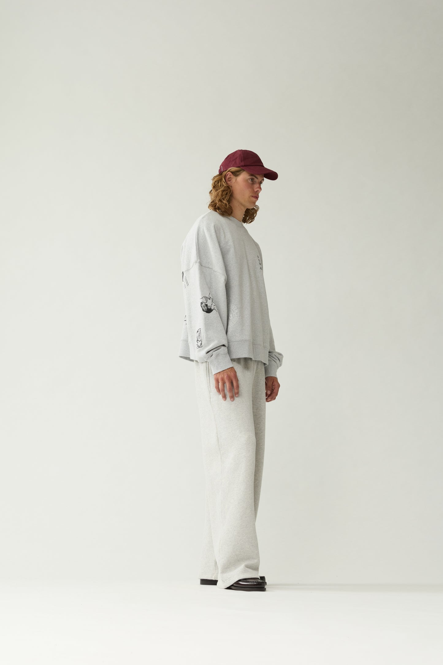 KNOCKED CREWNECK | Grey Melange