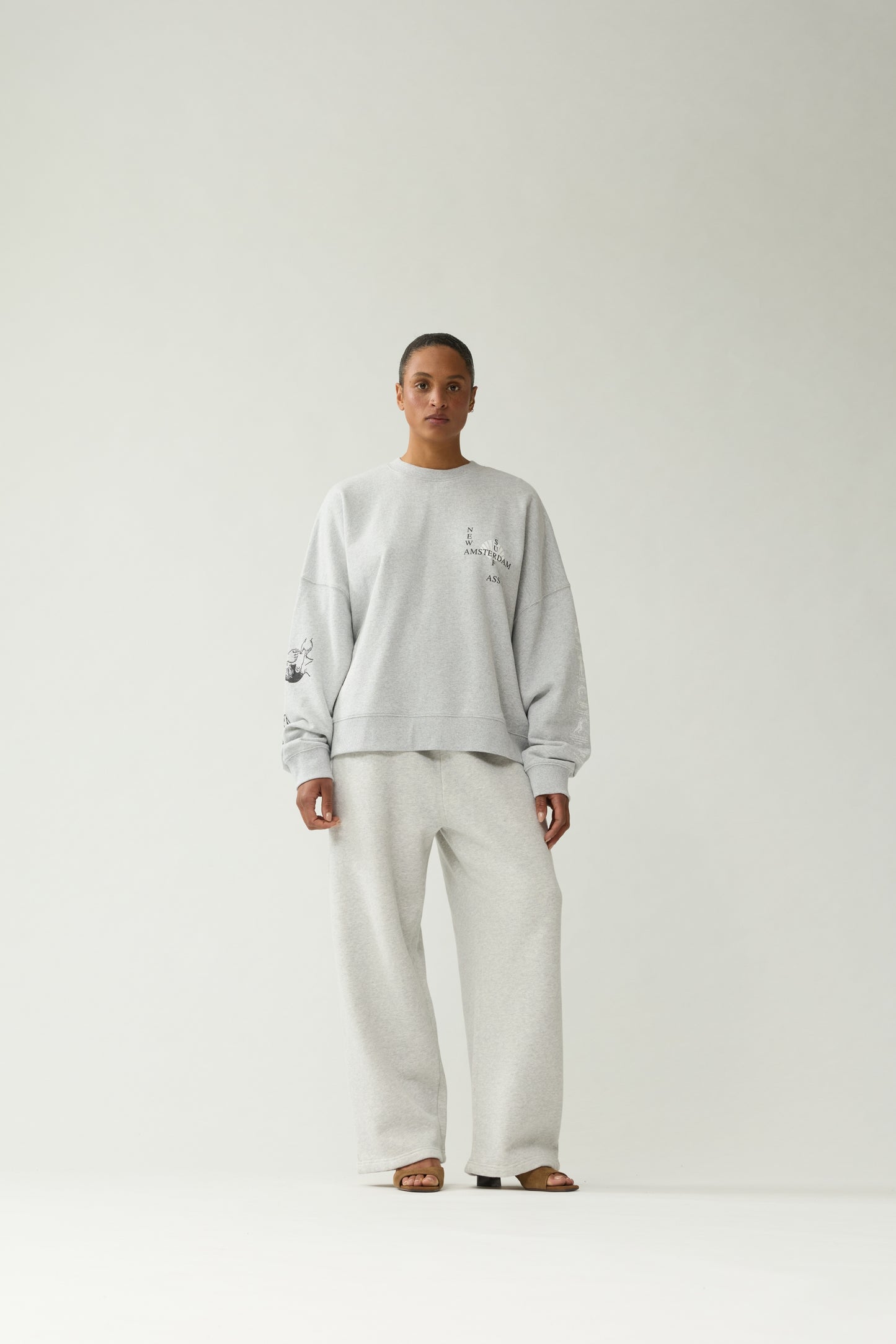 KNOCKED CREWNECK | Grey Melange