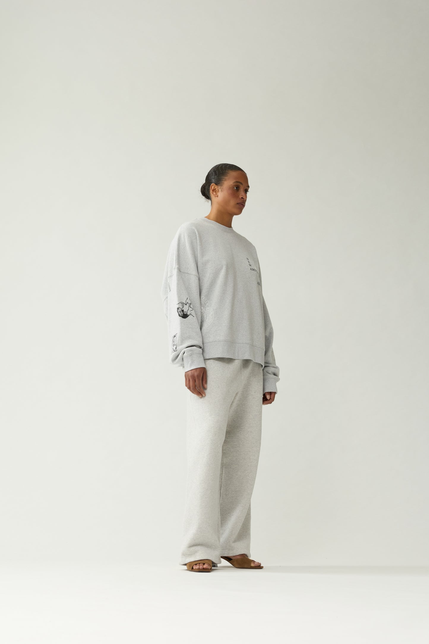 KNOCKED CREWNECK | Grey Melange