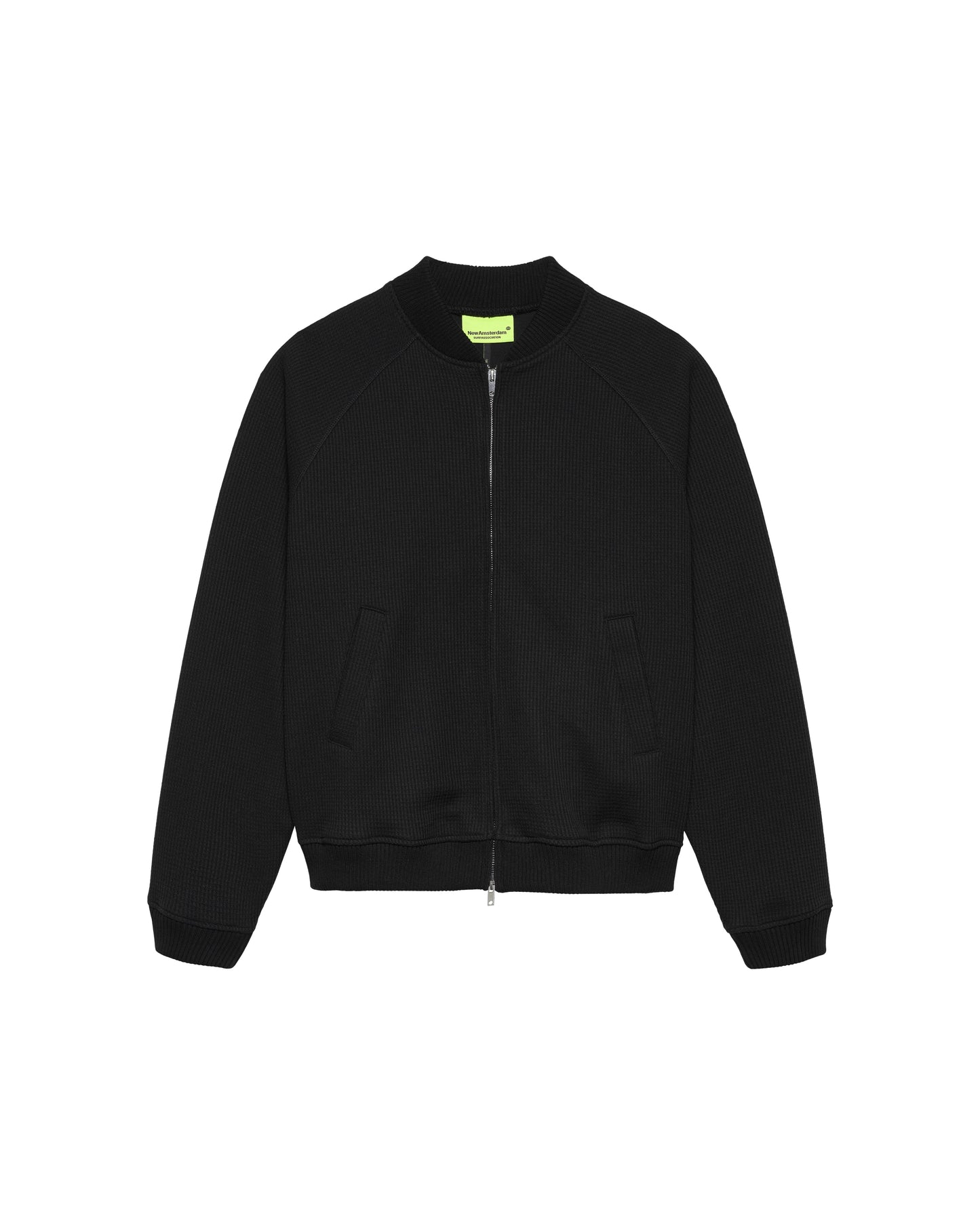 WAFFLE ZIP UP | Black