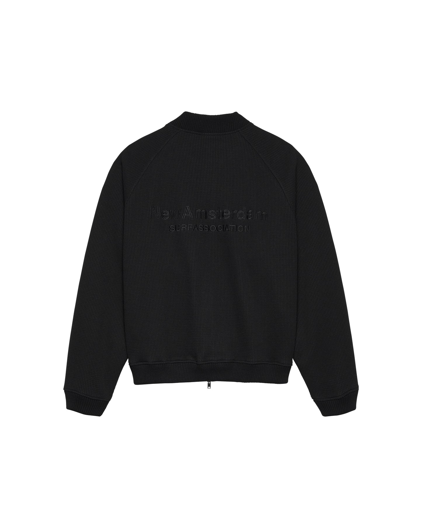 WAFFLE ZIP UP | Black