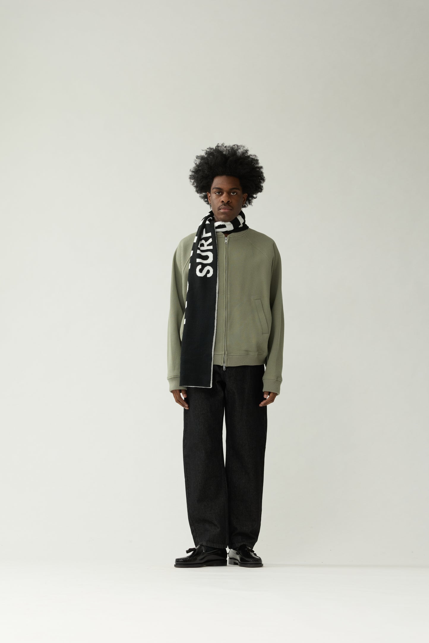 WAFFLE ZIP UP | Sea Grass