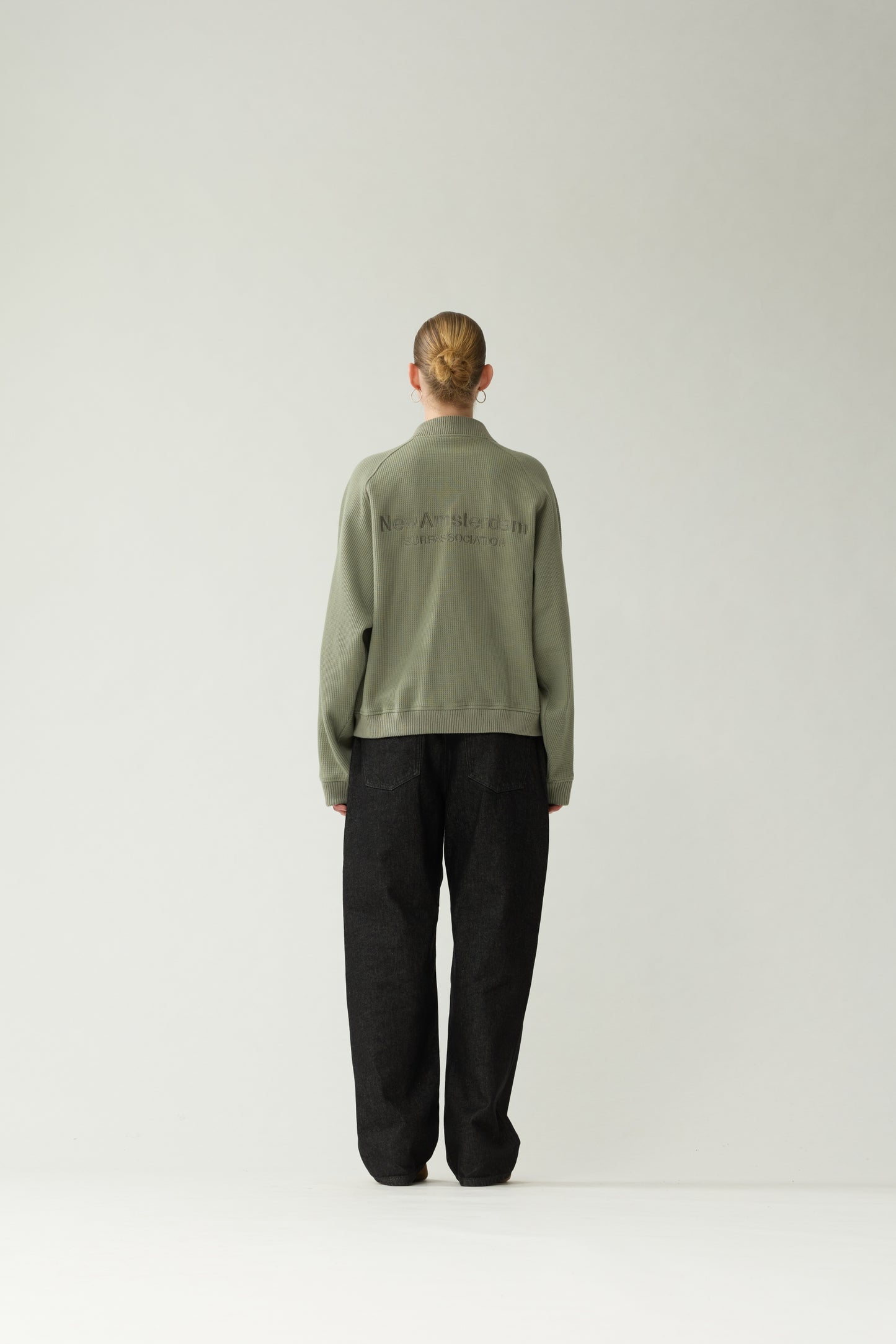 WAFFLE ZIP UP | Sea Grass