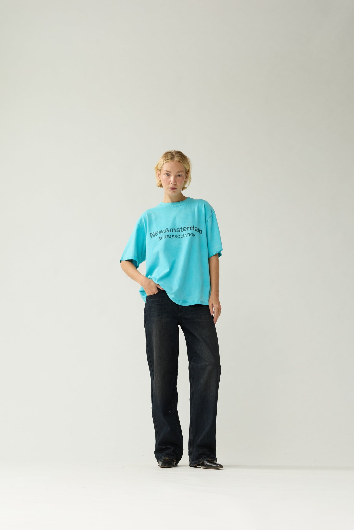 WORKED LOGO TEE | Blue