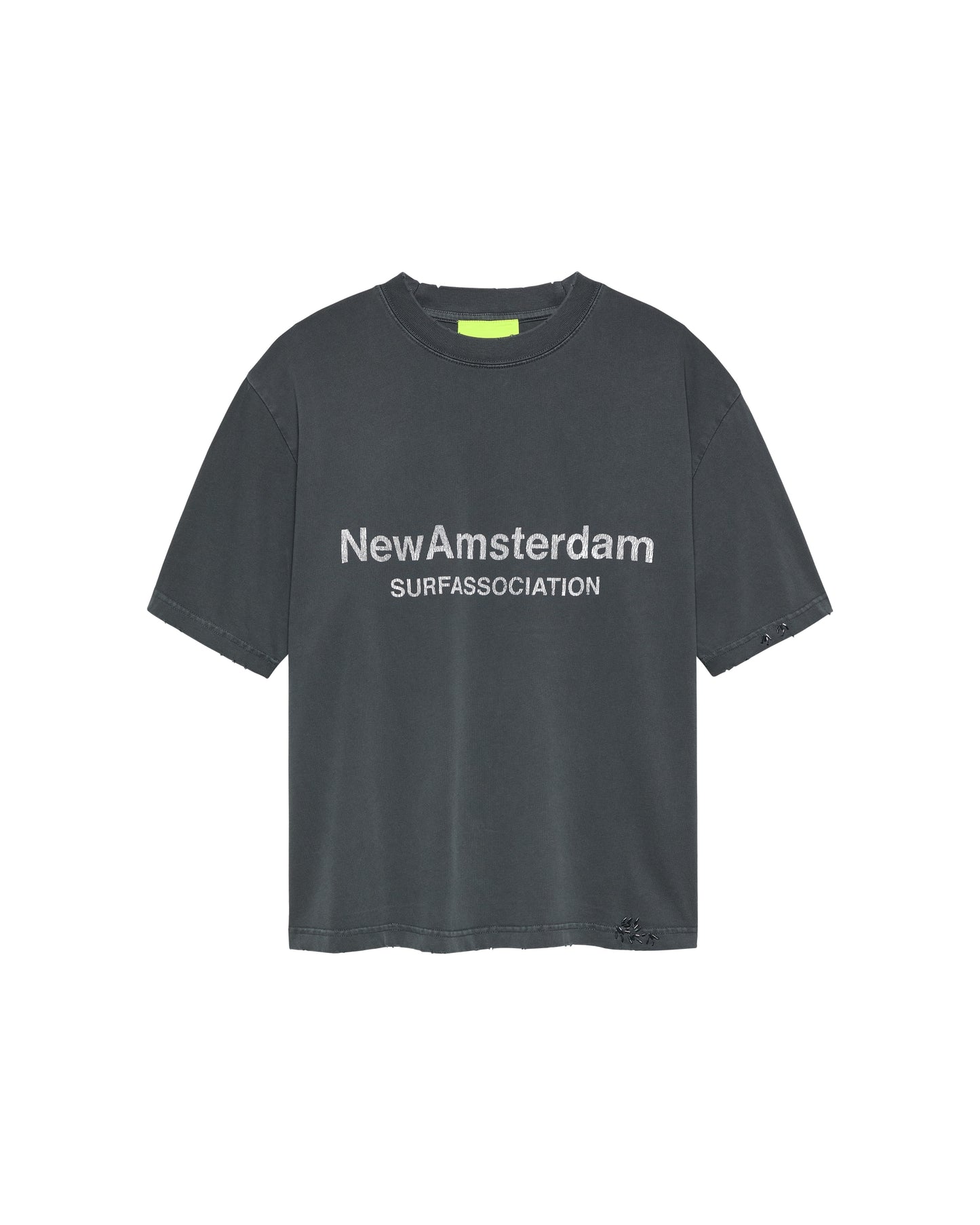 WORKED LOGO TEE | Washed grey