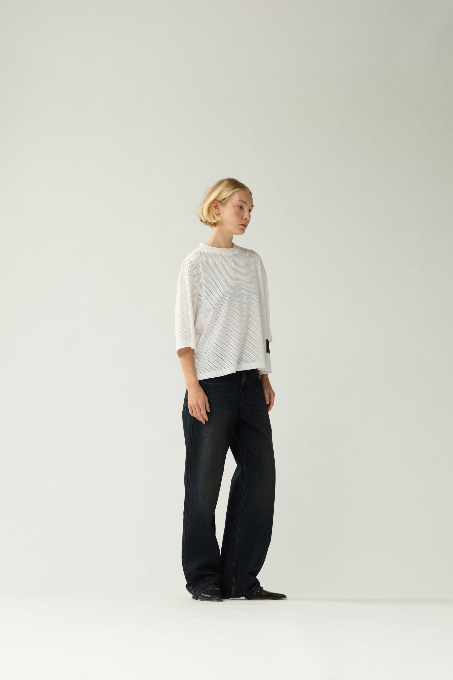 MESH TEE | Off white