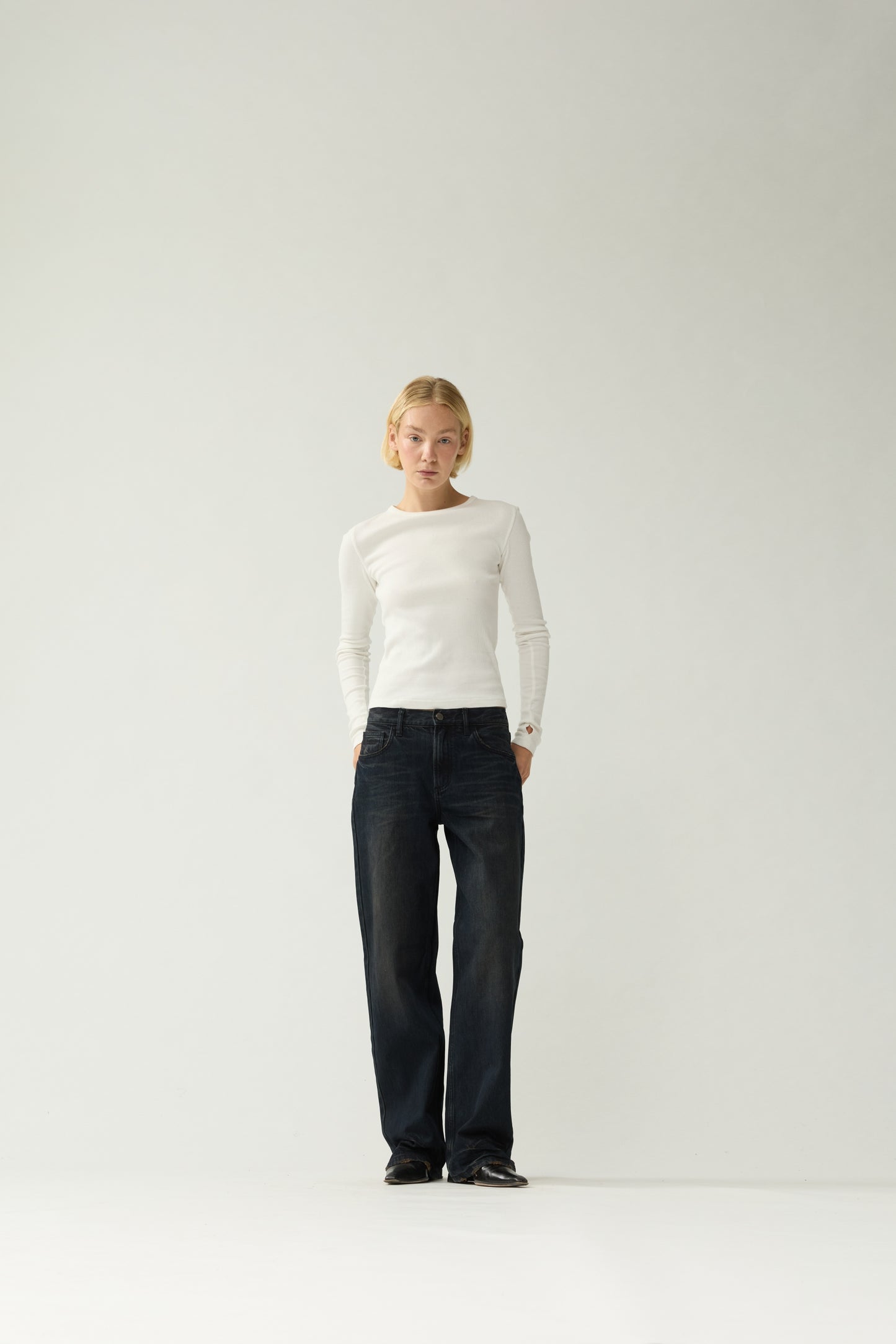 DENIM TROUSERS | Dark Spray